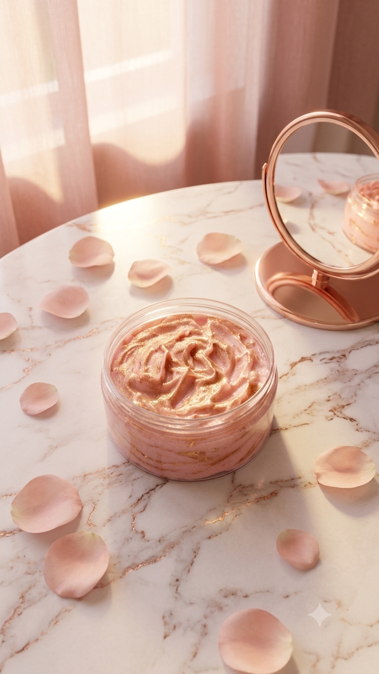 فروتى بادى باتر مع هايلايتر   Fruity highlighter body butter