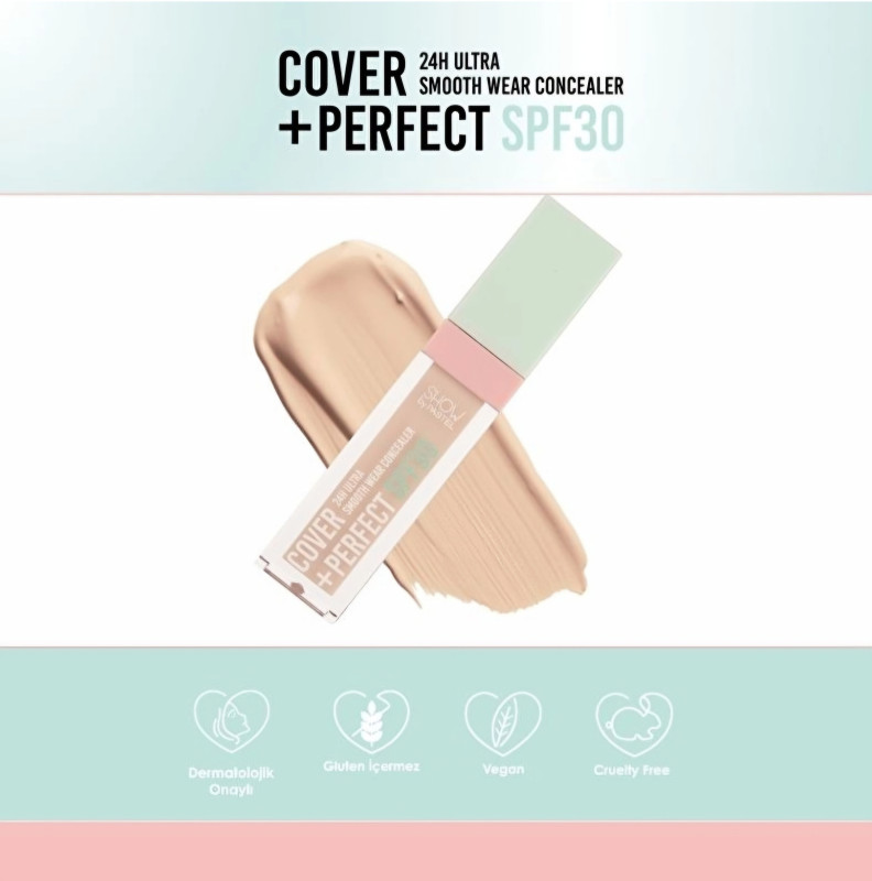كونسيلر باستل بيرفكت كوفر درجة light rose  مع حماية من أشعة الشمس Cover perfect conclear SPF 30