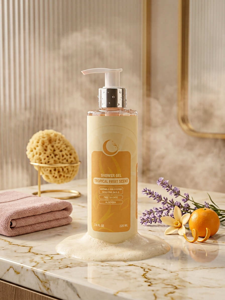 شاور جل مونى برائحة الفواكهه الإستوائيهTropical fruit shower gel  free sulfate