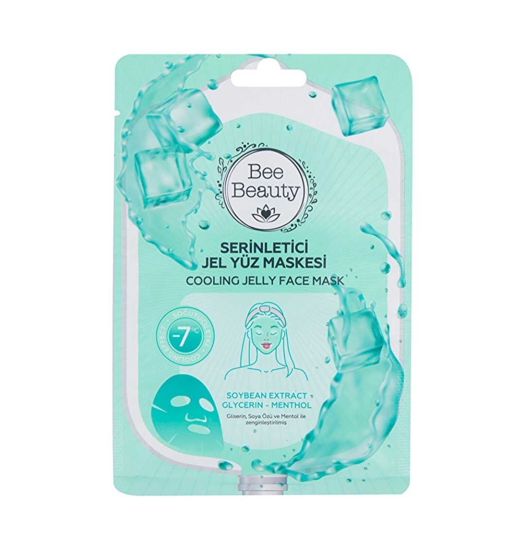 ماسك وجه تبريد بالنعناع من بى بيوتى Bee beauty cooling face mak with collagen & menthol