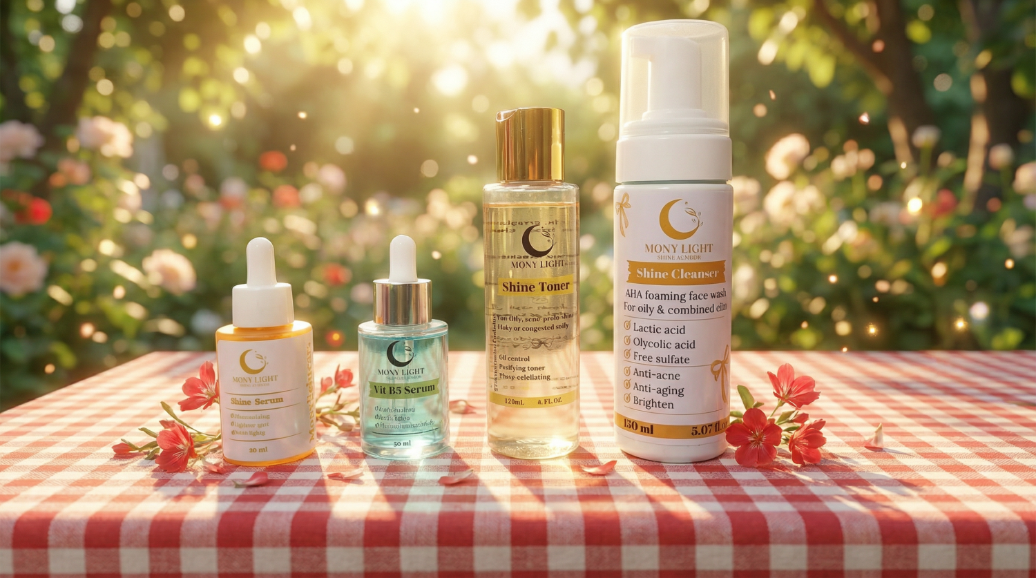 روتين شاين للبشرة الدهنيه والمختلطه Mkny light Shine routine For oily & combined skin