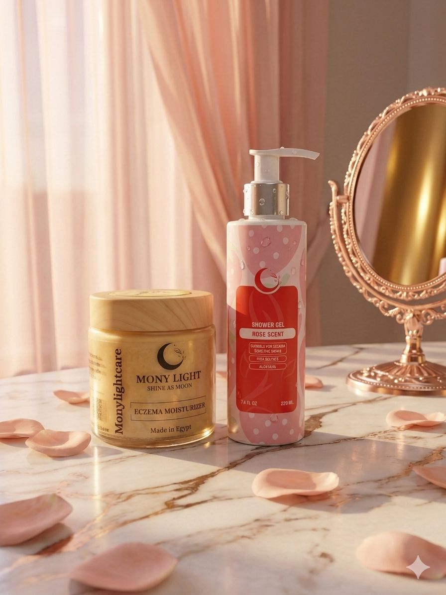 روتين الإكزيما  مع غسول الفراوله Eczema Routine