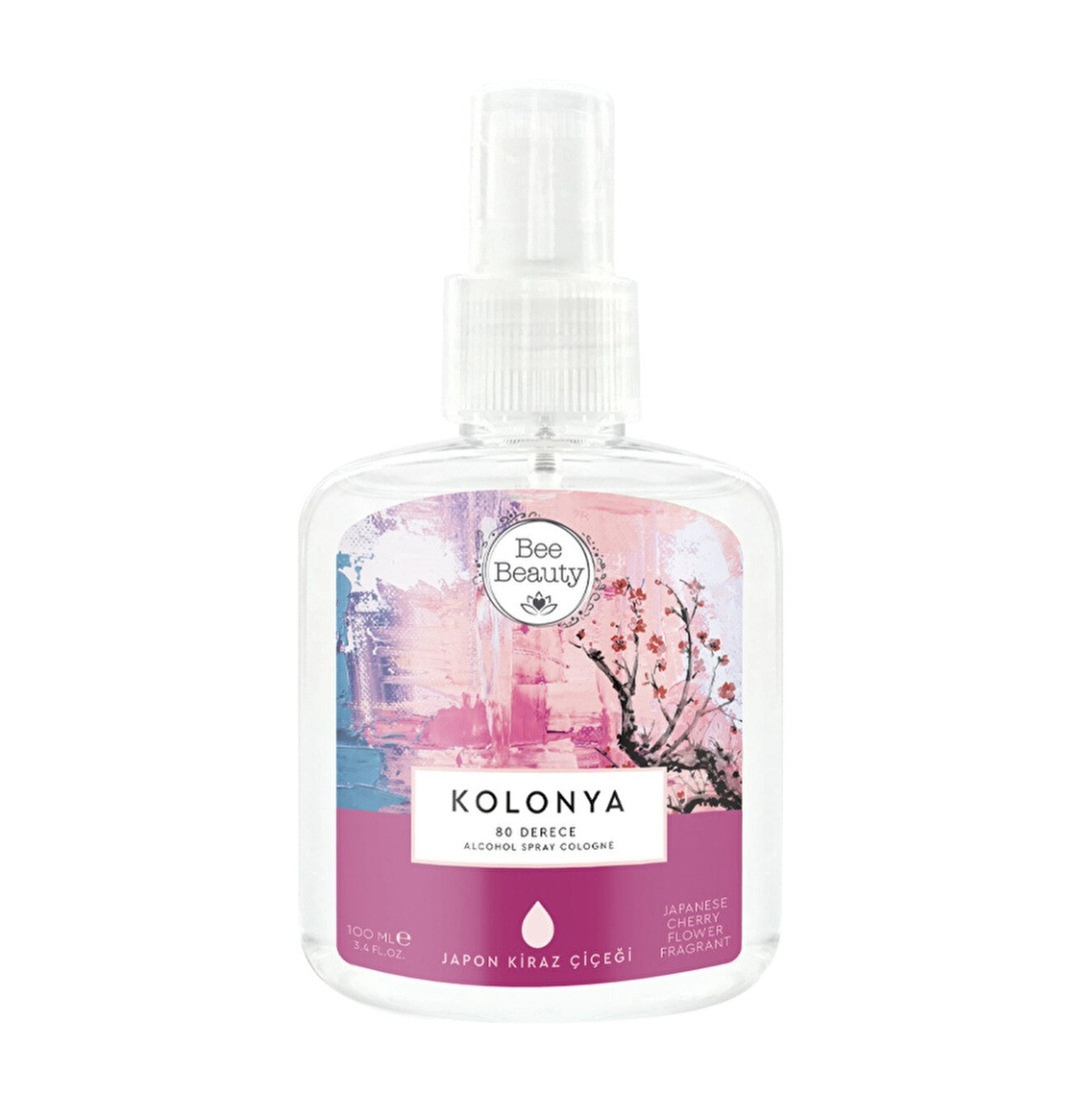 كولونيا بزهرة الكرز اليابانية معقمه ٨٠% كحول  kiraz flower Bee beauty cologne