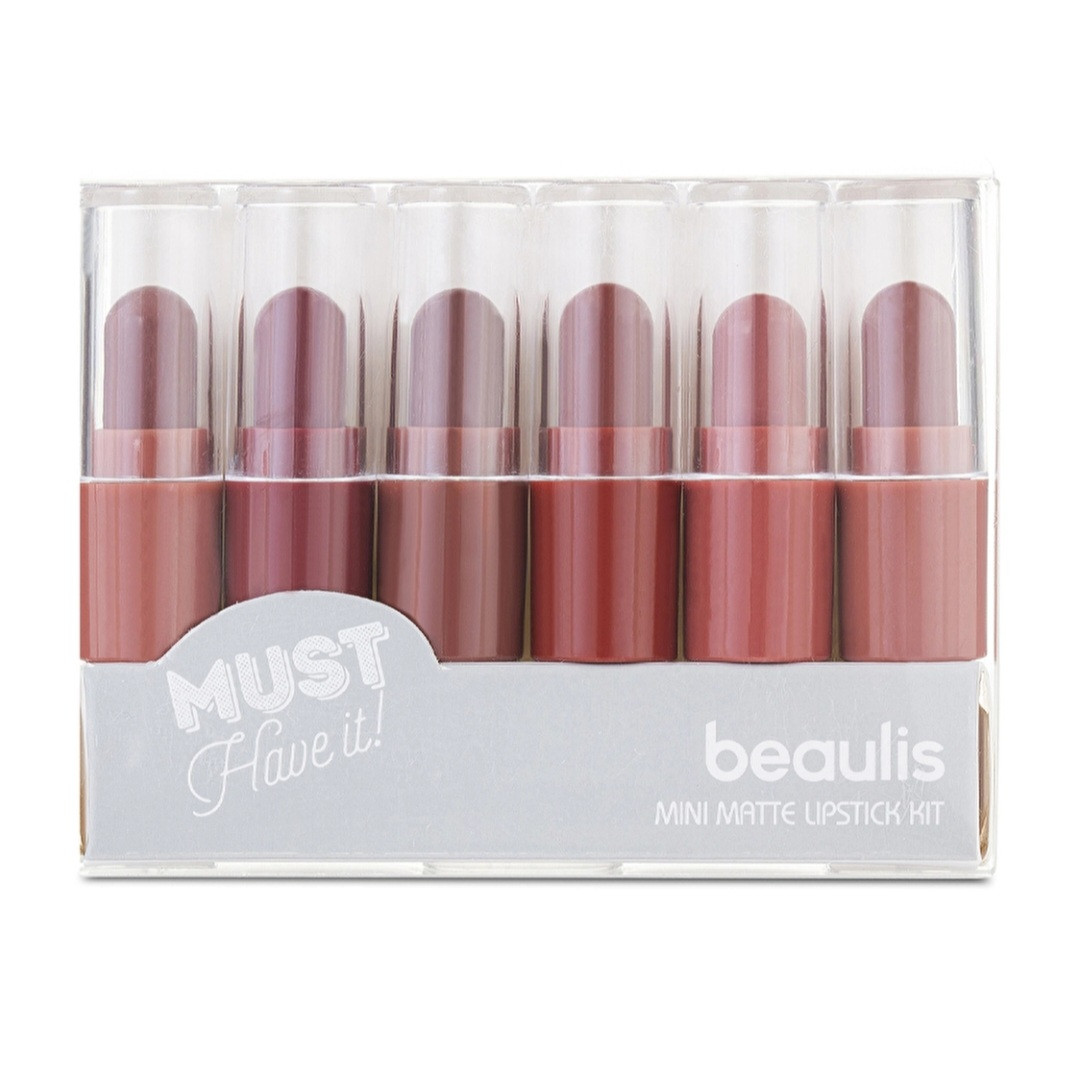 ميني ليب ستيك ٦ درجات ماست هاف إت من بيوليس فان Mini matte lip stick kit Must have it Beaulis Fun 227 Favorite  – رقم 227